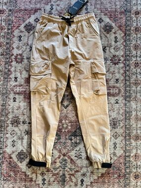 Men's Cargo Jogger Pants in Tan — Comfortable Utility Style